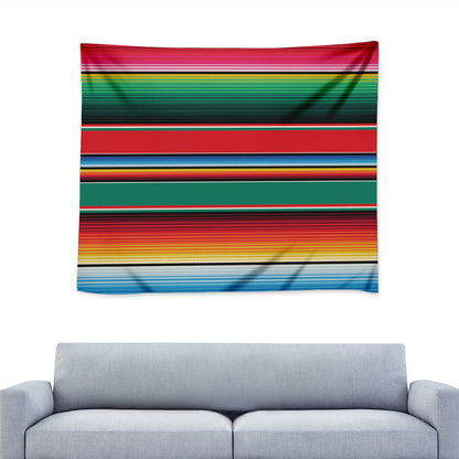 Colorful Mexican Blanket Pattern Print Tapestry