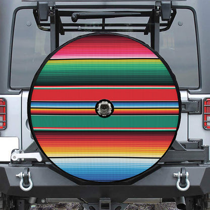 Colorful Mexican Blanket Pattern Print Tire Cover With Camera Hole