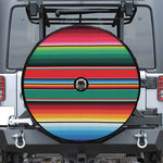 Colorful Mexican Blanket Pattern Print Tire Cover With Camera Hole