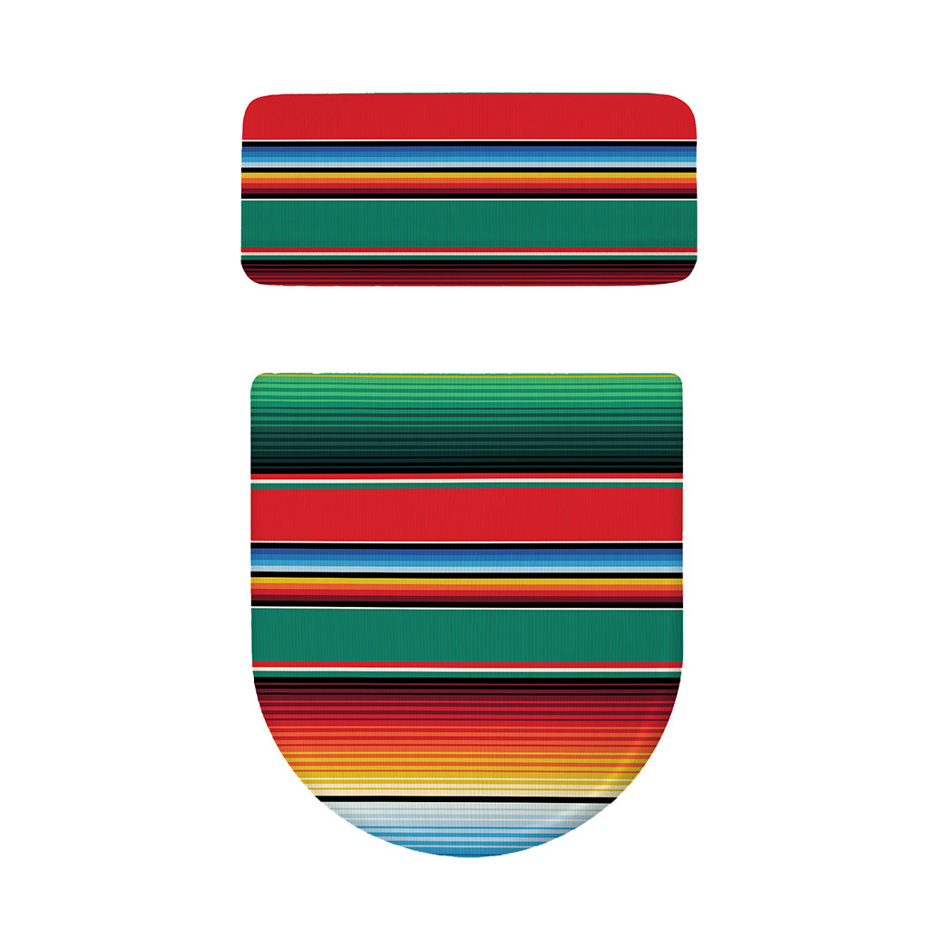 Colorful Mexican Blanket Pattern Print Toilet Lid And Tank Cover Set