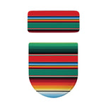 Colorful Mexican Blanket Pattern Print Toilet Lid And Tank Cover Set