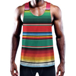 Colorful Mexican Blanket Pattern Print Training Tank Top