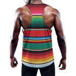 Colorful Mexican Blanket Pattern Print Training Tank Top