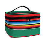 Colorful Mexican Blanket Pattern Print Travel Makeup Bag