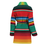 Colorful Mexican Blanket Pattern Print Women's Bathrobe