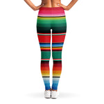 Colorful Mexican Blanket Pattern Print Women's Leggings