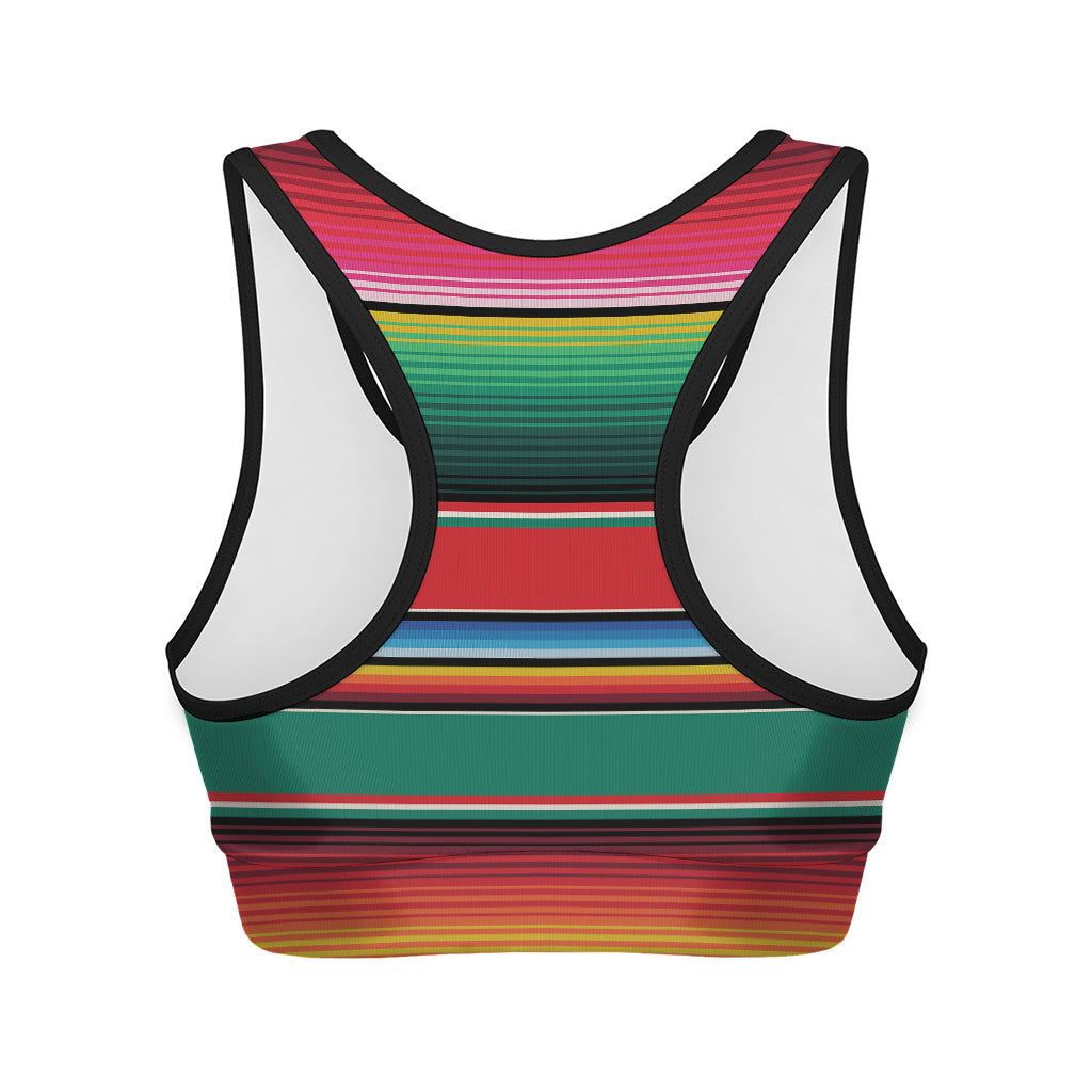 Colorful Mexican Blanket Pattern Print Women's Sports Bra