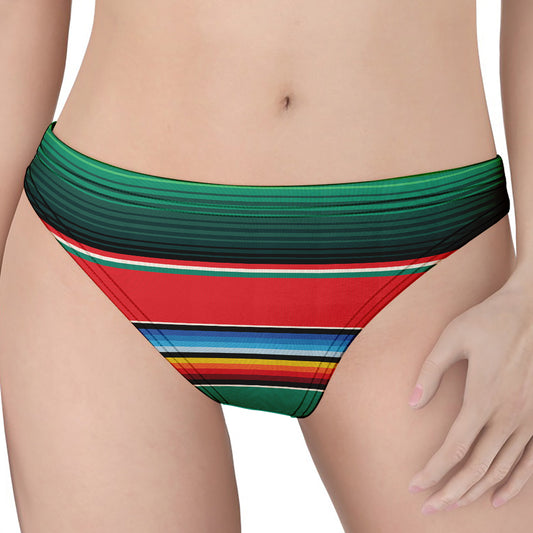 Colorful Mexican Blanket Pattern Print Women's Thong