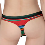 Colorful Mexican Blanket Pattern Print Women's Thong