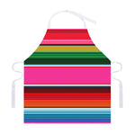 Colorful Mexican Blanket Stripe Print Adjustable Apron