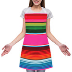 Colorful Mexican Blanket Stripe Print Adjustable Apron