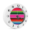 Colorful Mexican Blanket Stripe Print Alarm Clock