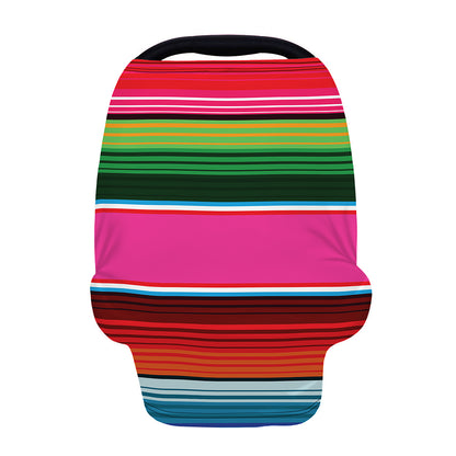 Colorful Mexican Blanket Stripe Print Baby Seat Cover