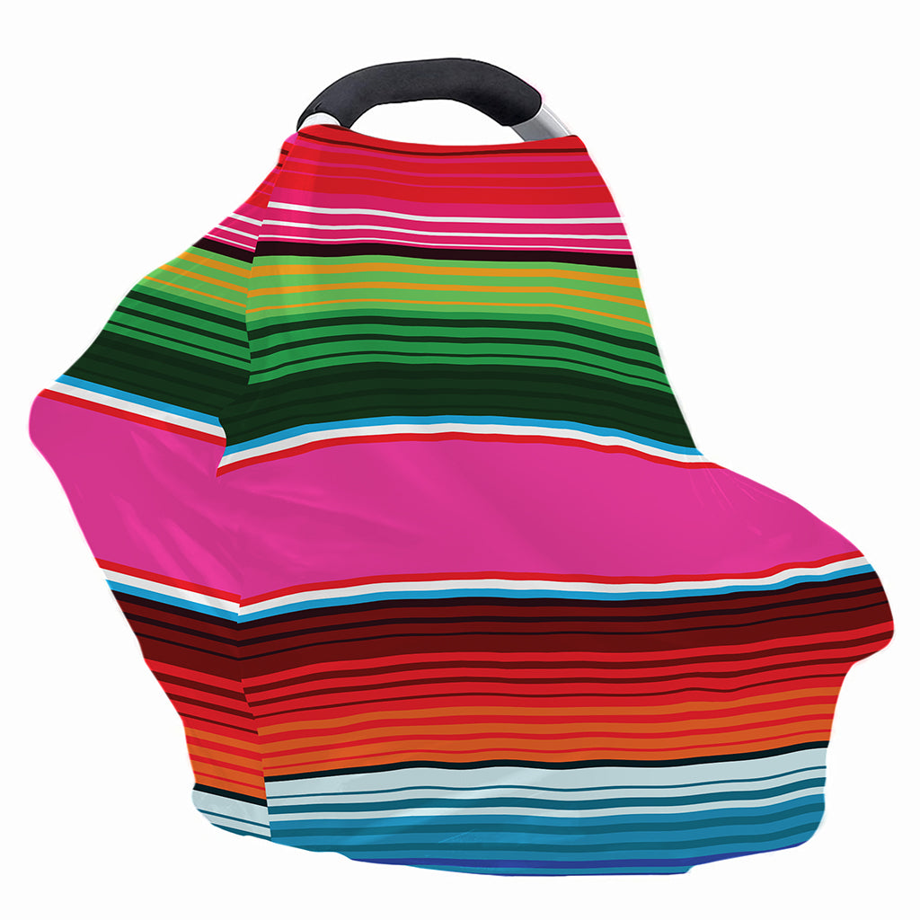 Colorful Mexican Blanket Stripe Print Baby Seat Cover