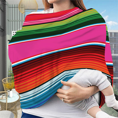 Colorful Mexican Blanket Stripe Print Baby Seat Cover