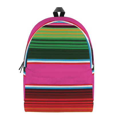 Colorful Mexican Blanket Stripe Print Backpack