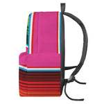 Colorful Mexican Blanket Stripe Print Backpack
