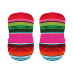 Colorful Mexican Blanket Stripe Print Bar Stool Covers