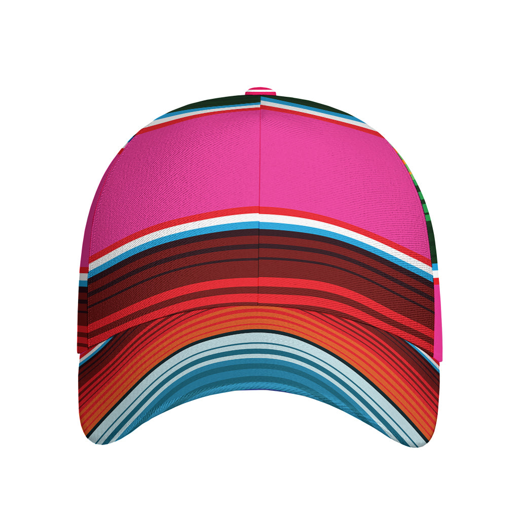 Colorful Mexican Blanket Stripe Print Baseball Cap
