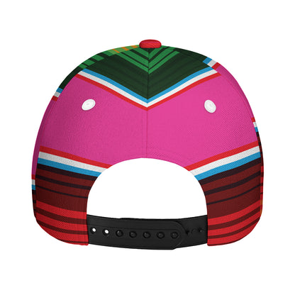 Colorful Mexican Blanket Stripe Print Baseball Cap