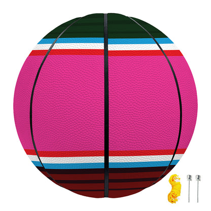 Colorful Mexican Blanket Stripe Print Basketball