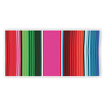 Colorful Mexican Blanket Stripe Print Beach Towel