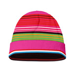 Colorful Mexican Blanket Stripe Print Beanie