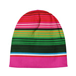 Colorful Mexican Blanket Stripe Print Beanie