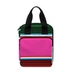 Colorful Mexican Blanket Stripe Print Bible Tote Bag