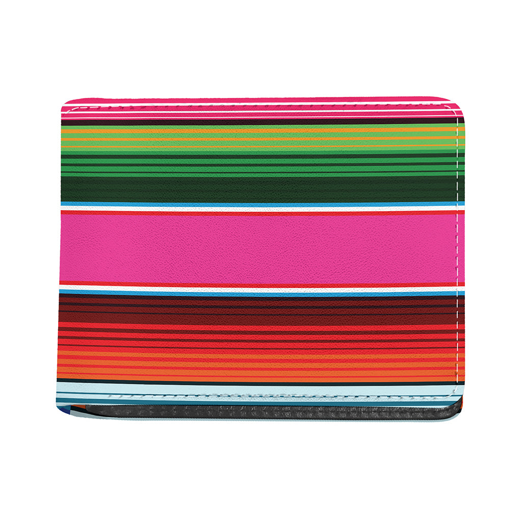Colorful Mexican Blanket Stripe Print Bifold Wallet
