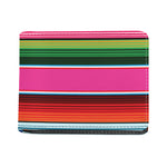 Colorful Mexican Blanket Stripe Print Bifold Wallet