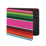 Colorful Mexican Blanket Stripe Print Bifold Wallet