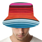 Colorful Mexican Blanket Stripe Print Bucket Hat