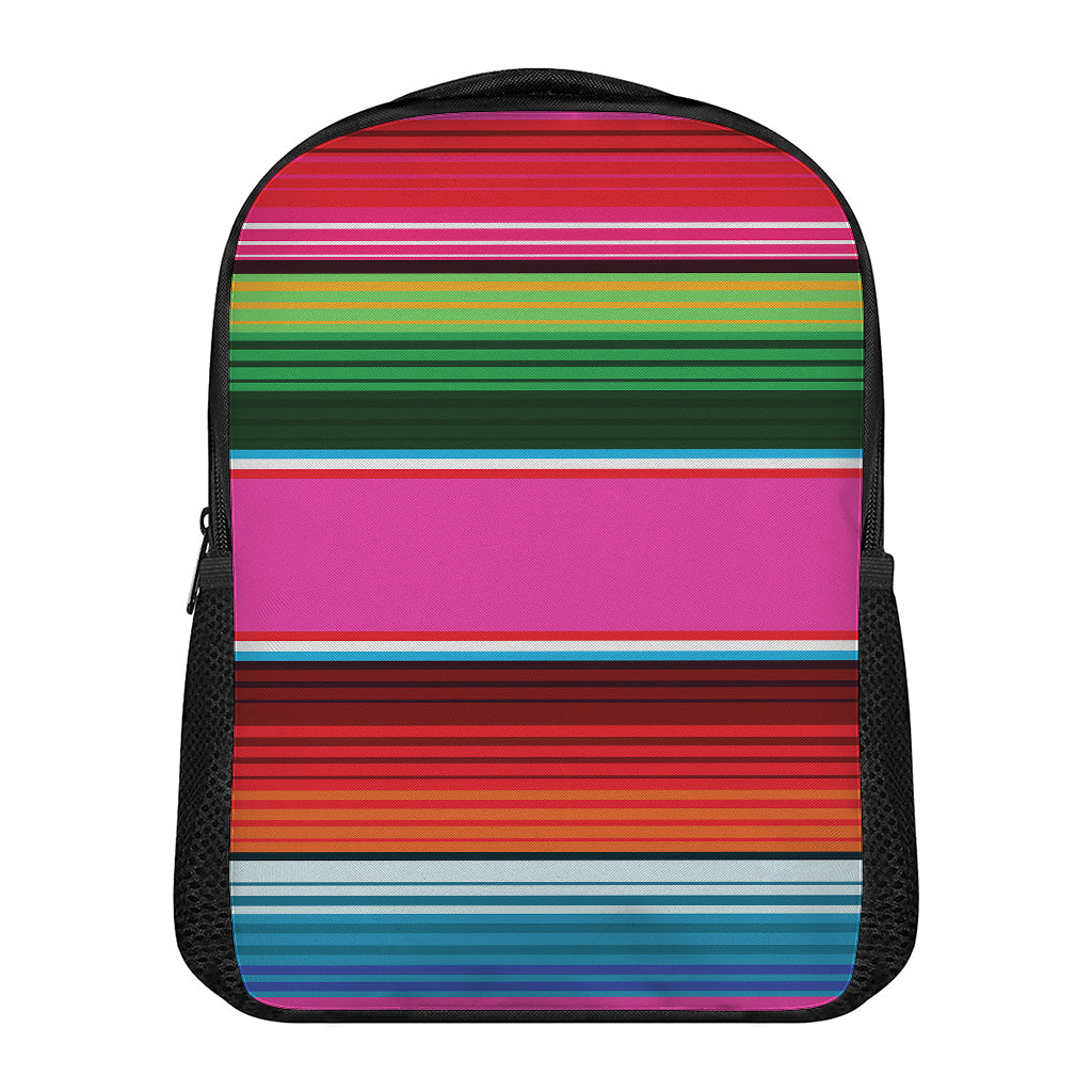 Colorful Mexican Blanket Stripe Print Casual Backpack