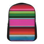 Colorful Mexican Blanket Stripe Print Casual Backpack