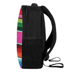 Colorful Mexican Blanket Stripe Print Casual Backpack