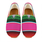 Colorful Mexican Blanket Stripe Print Casual Shoes