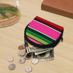 Colorful Mexican Blanket Stripe Print Coin Purse
