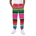 Colorful Mexican Blanket Stripe Print Cotton Pants