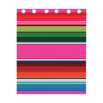 Colorful Mexican Blanket Stripe Print Curtain