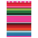 Colorful Mexican Blanket Stripe Print Curtain