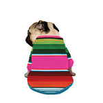 Colorful Mexican Blanket Stripe Print Dog Zip Up Jacket