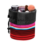 Colorful Mexican Blanket Stripe Print Drawstring Makeup Bag