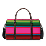 Colorful Mexican Blanket Stripe Print Duffle Bag