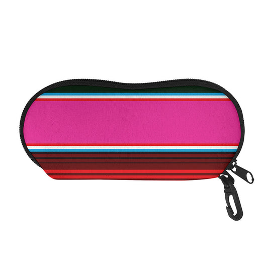 Colorful Mexican Blanket Stripe Print Glasses Case