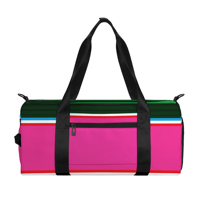 Colorful Mexican Blanket Stripe Print Gym Bag
