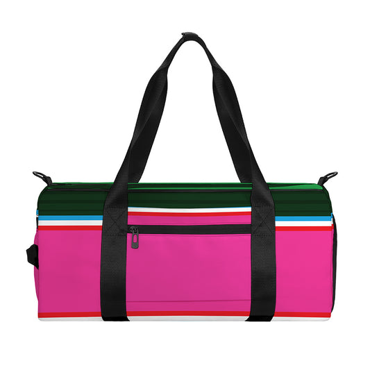 Colorful Mexican Blanket Stripe Print Gym Bag