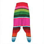 Colorful Mexican Blanket Stripe Print Hammer Pants
