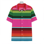 Colorful Mexican Blanket Stripe Print Hawaiian Shirt
