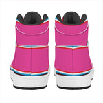 Colorful Mexican Blanket Stripe Print High Top Leather Sneakers